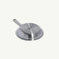 A stainless clad frying pan with a stay-cool handle, suitable for gas, electric, and induction cooktops on a white background.