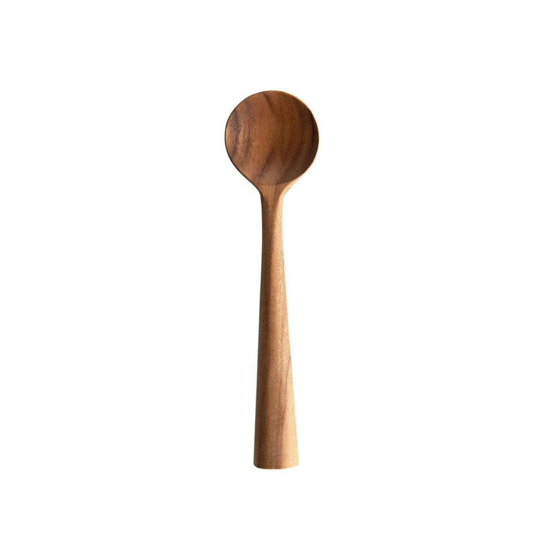 12-inch Hand-Carved Acacia Wood Standing Spoon: a must-have for any kitchen enthusiast. Made from premium acacia wood, it's both functional and decorative. Hand-carved for a unique design, it adds artisanal charm to cooking. Perfect for stirring, scooping, or serving with flair. Material - Acacia Wood Dimensions - 12-inch Care & Cleaning - Hand wash