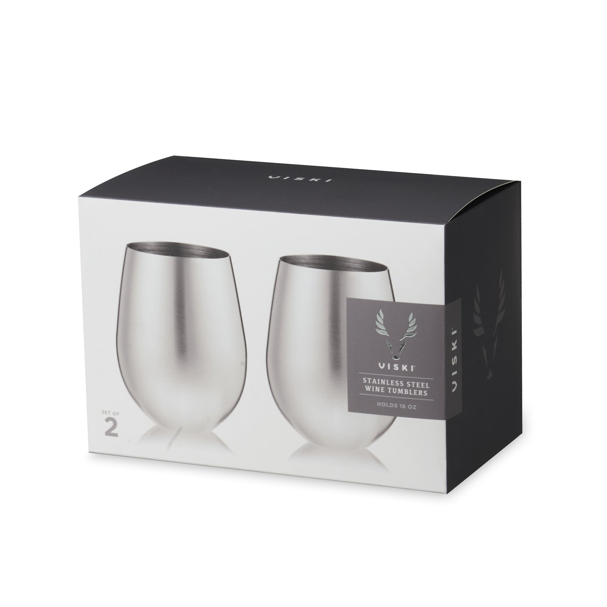 Sip fine wine and rich spirits alike from stainless stemless tumblers, each one polished and rounded to fit perfectly in the curve of your palm as it collects and intensifies the aromas of your drink. A heady toast to comfort and elegance that's sure to make every gathering feel that much classier!