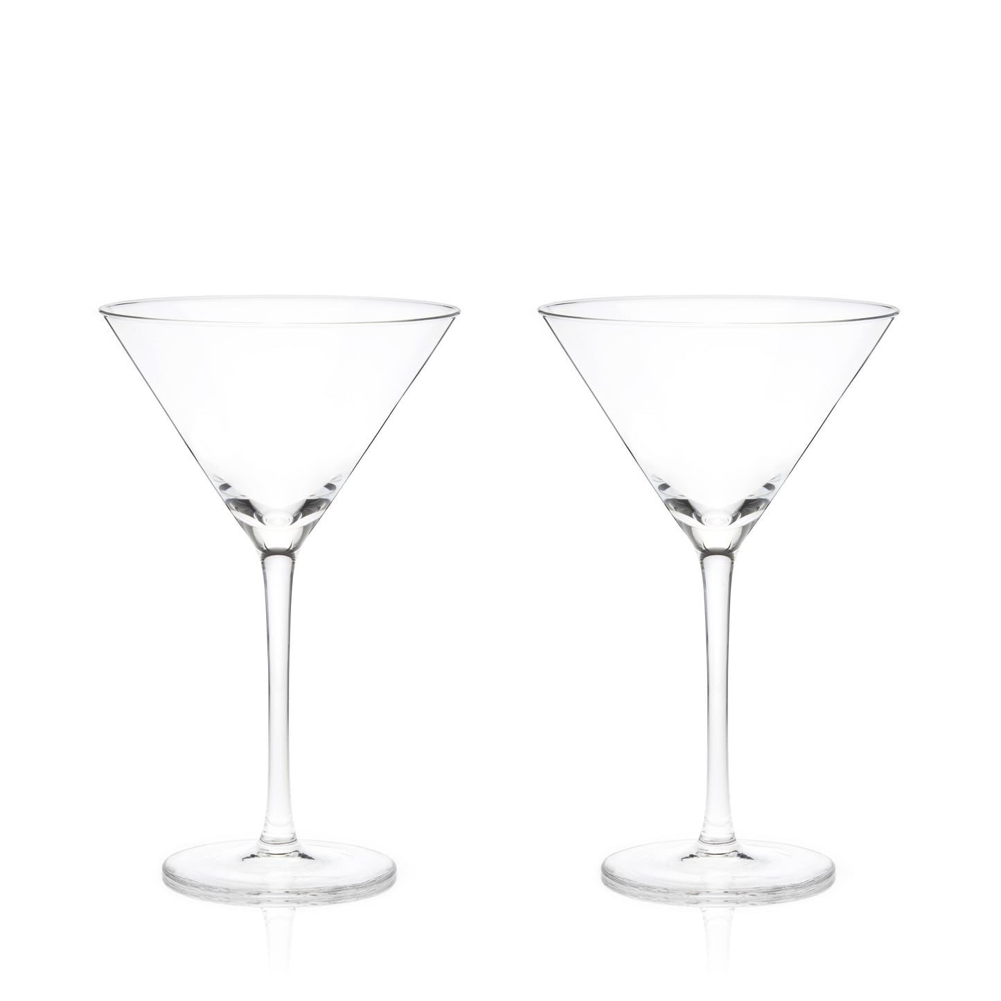 A refined classic, Viski's stemmed crystal martini glasses bring timeless elegance to any cocktail experience, whether you're sipping a Manhattan or a Cosmopolitan. Crafted from lead-free crystal, this set of two glasses holds 9 ounces each, offering a sophisticated presentation for your favorite drinks. For lasting brilliance, hand washing is recommended.