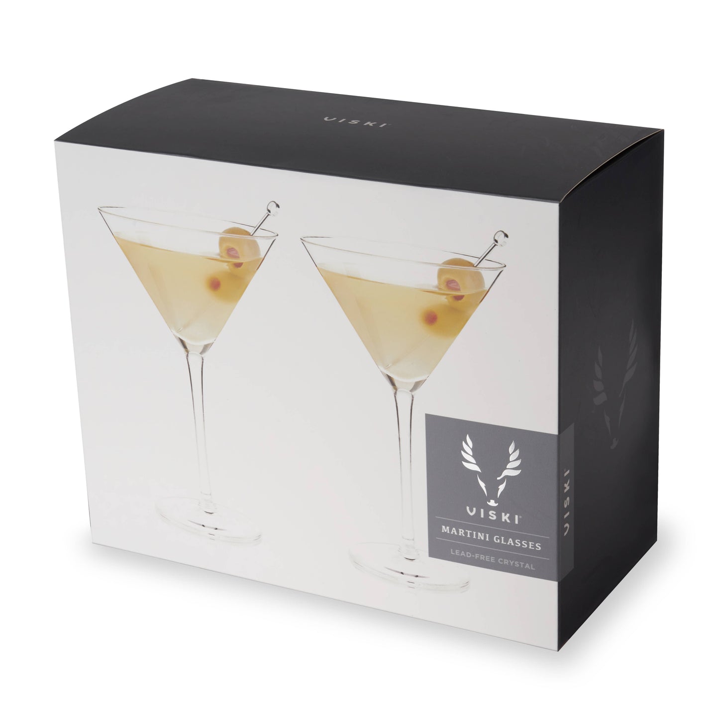 A refined classic, Viski's stemmed crystal martini glasses bring timeless elegance to any cocktail experience, whether you're sipping a Manhattan or a Cosmopolitan. Crafted from lead-free crystal, this set of two glasses holds 9 ounces each, offering a sophisticated presentation for your favorite drinks. For lasting brilliance, hand washing is recommended.