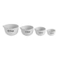 Enhance your baking experience with this charming Set of Decorative Stoneware Measuring Cups, designed for both functionality and style. Each cup is clearly labeled with large, easy-to-read lettering on the exterior, ensuring precise measurements every time.