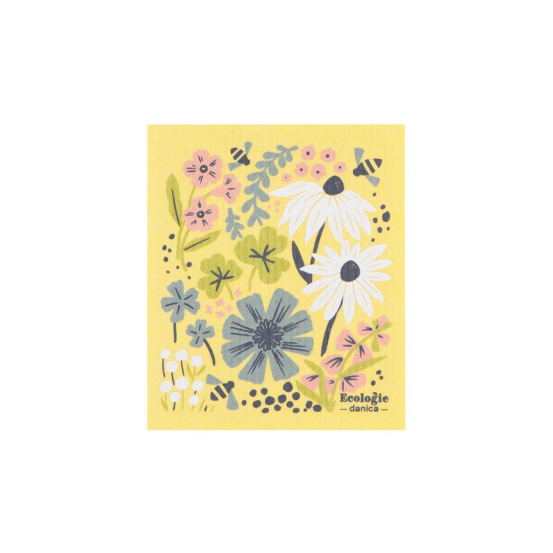 Bees flutter among the flowers and come together to brighten up kitchens and bathrooms. These Ecologie sponge cloths are so versatile they buzz all around your home cleaning up wet messes and washing dishes. 