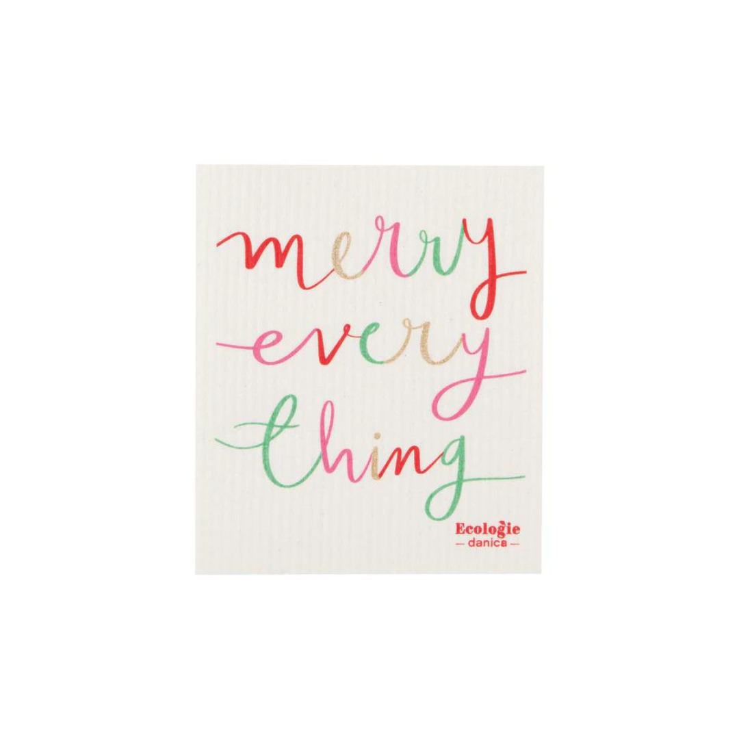 Spread cheer and sustainability with the Merry Everything Swedish Sponge Cloth! 