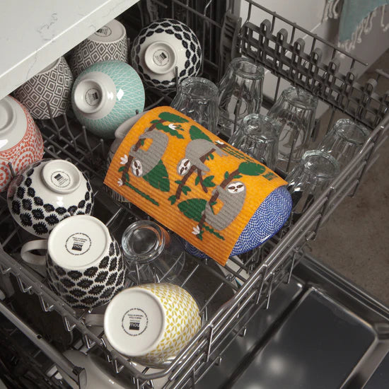 Add a touch of laid-back jungle charm to your cleaning routine with the Sybil Sloth Swedish Sponge Cloth!