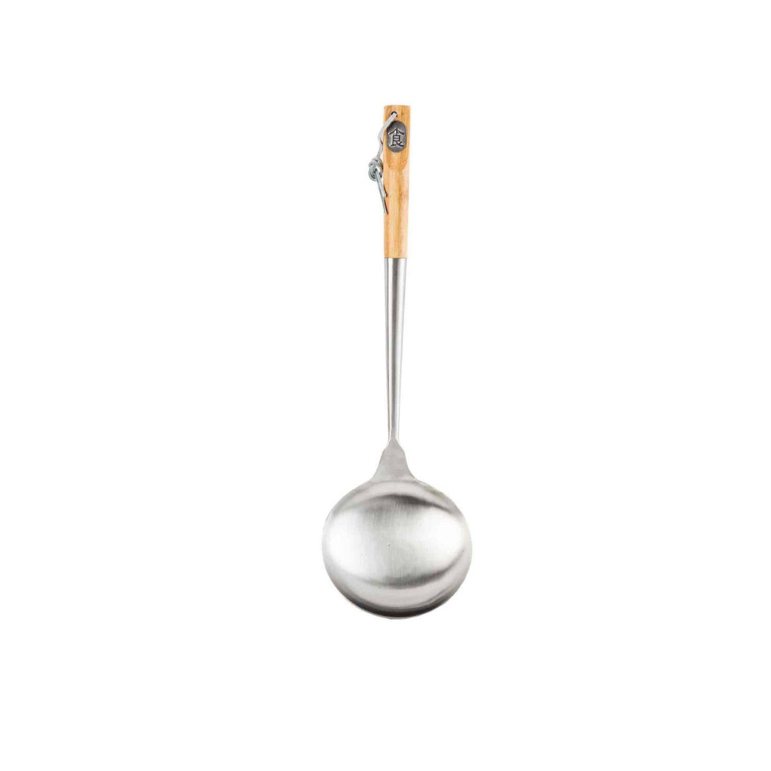 Wok Stainless Steel Spoon with Bamboo Handle