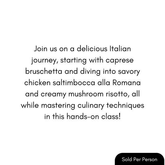 Text advertisement for a romantic French-inspired menu with classic dishes.