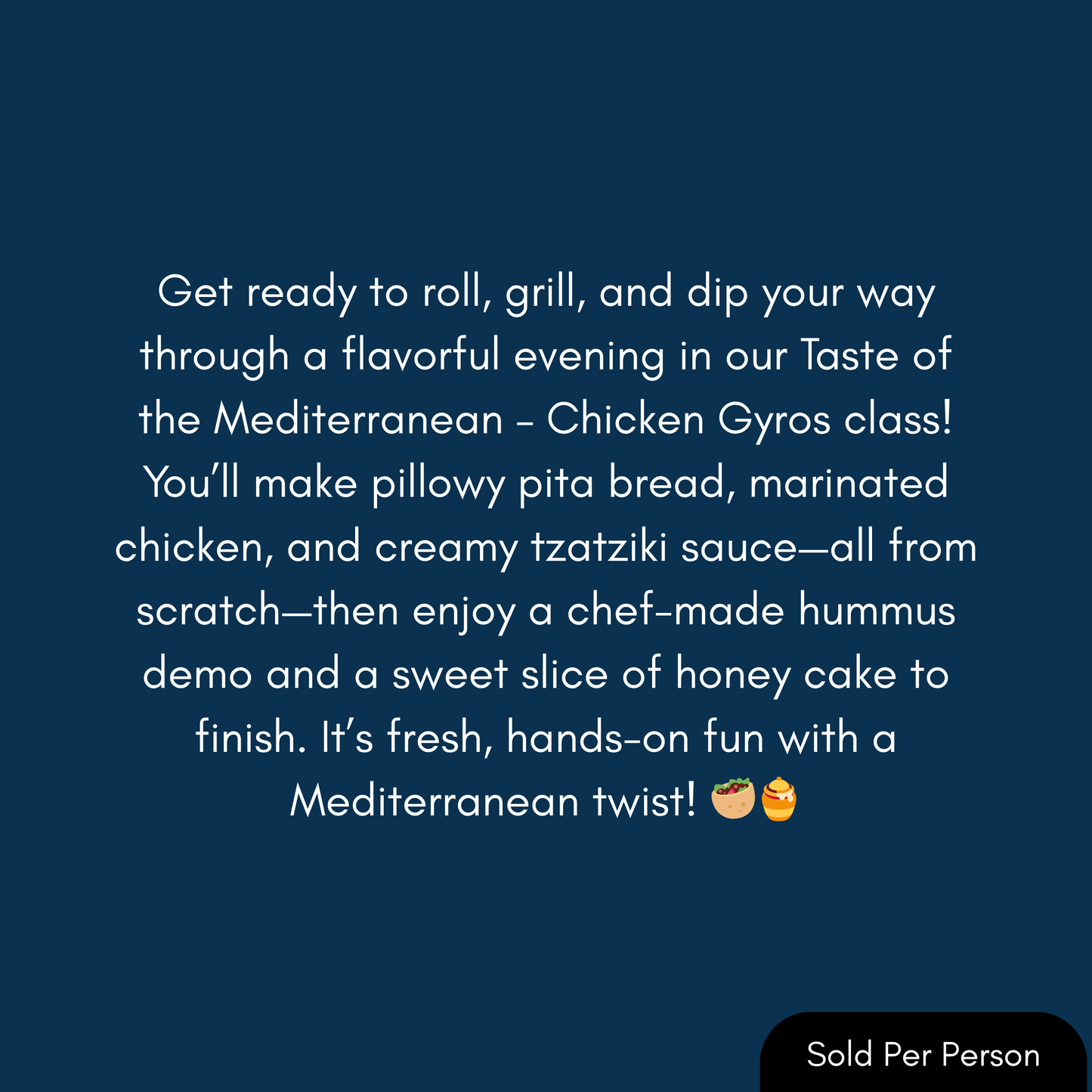 Taste of the Mediterranean - Chicken Gyros - 6 PM, Thursday, January 15th, 2026
