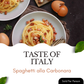 Taste of Italy - Carbonara - 6 PM, Thursday, March 5th, 2026
