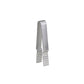 Metallic tongs on a white background