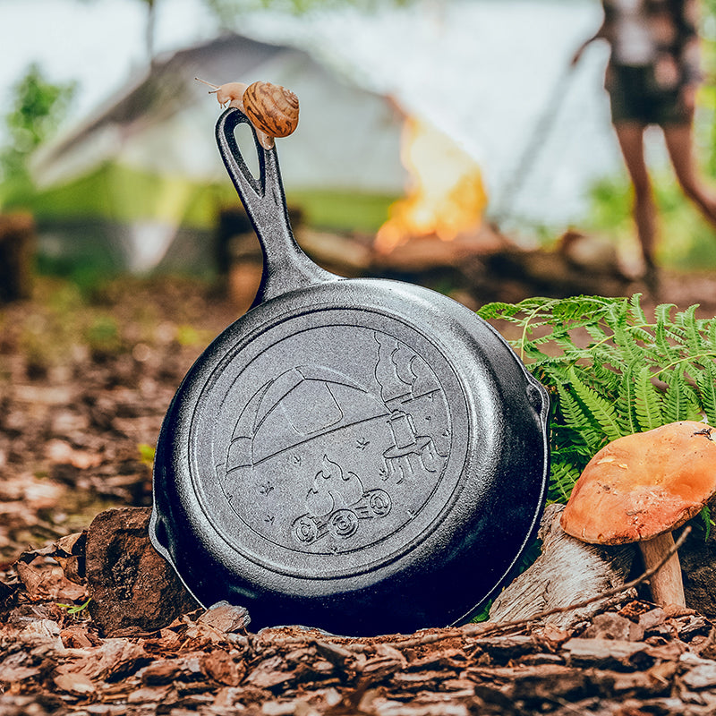 Wanderlust 8" Cast Iron Skillet - Tent