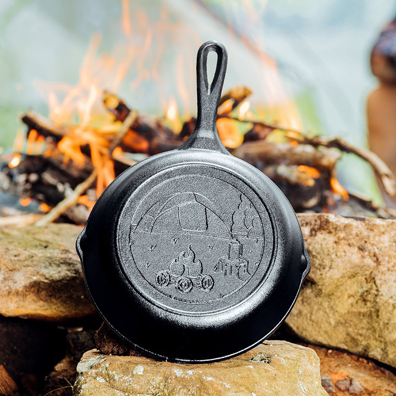 Wanderlust 8" Cast Iron Skillet - Tent