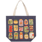 Generous cotton tote bags pack a lot of personality and more. Treasures from the farmer's market, library, or store fit with ease. The reinforced stitching and flat bottom allow for easy packing, and long handles make carrying a breeze.