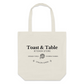 Toast & Table Tote Bag