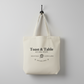 Toast & Table Tote Bag
