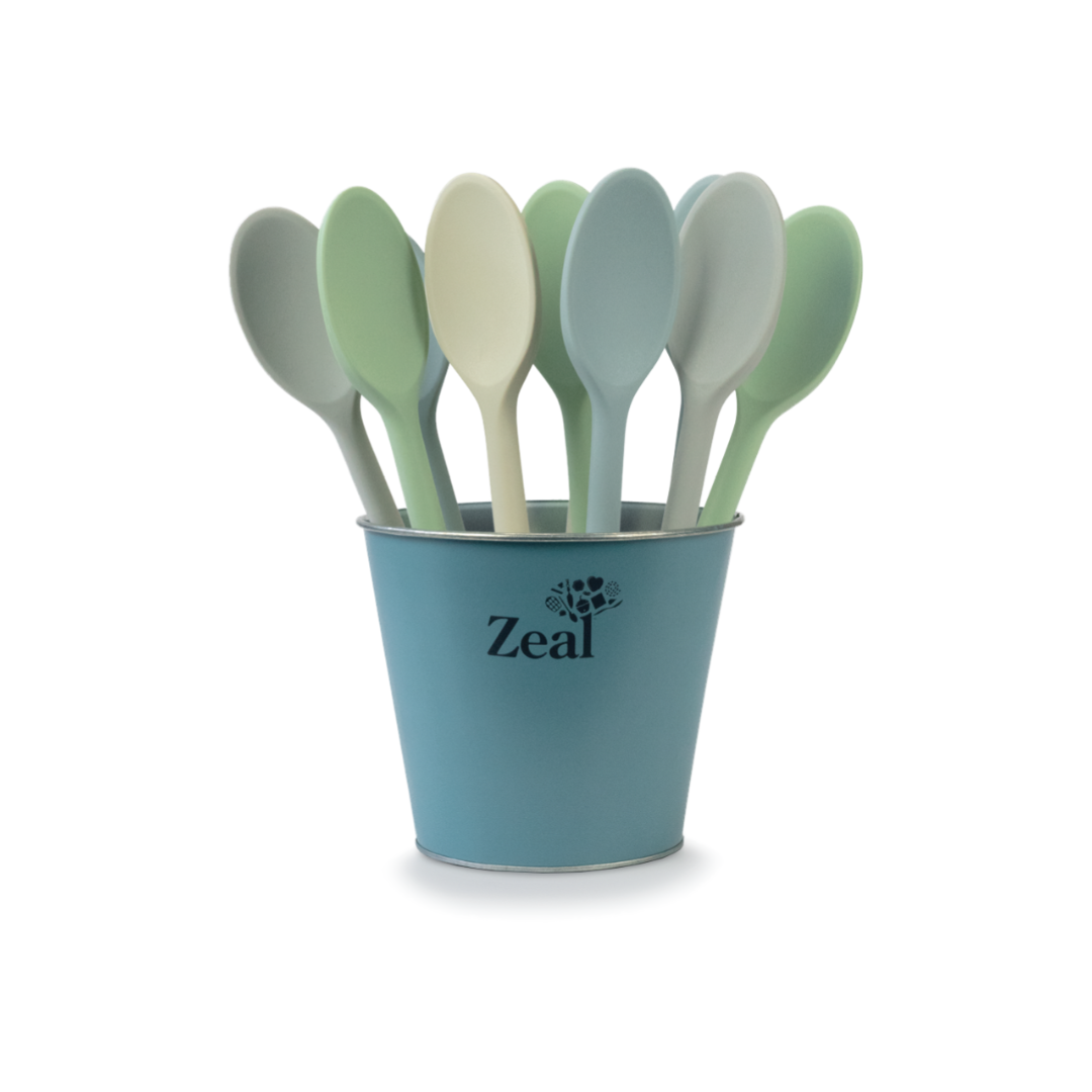 Traditional Cook's Spoon - Silicone - Coastal Blue