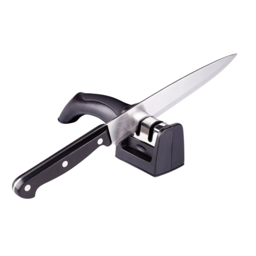 Dual Action Knife Sharpener - Black