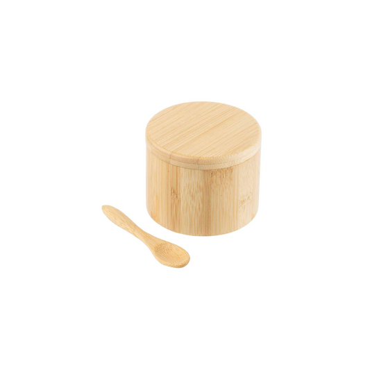 Bamboo Salt Box with Spoon – 6 oz