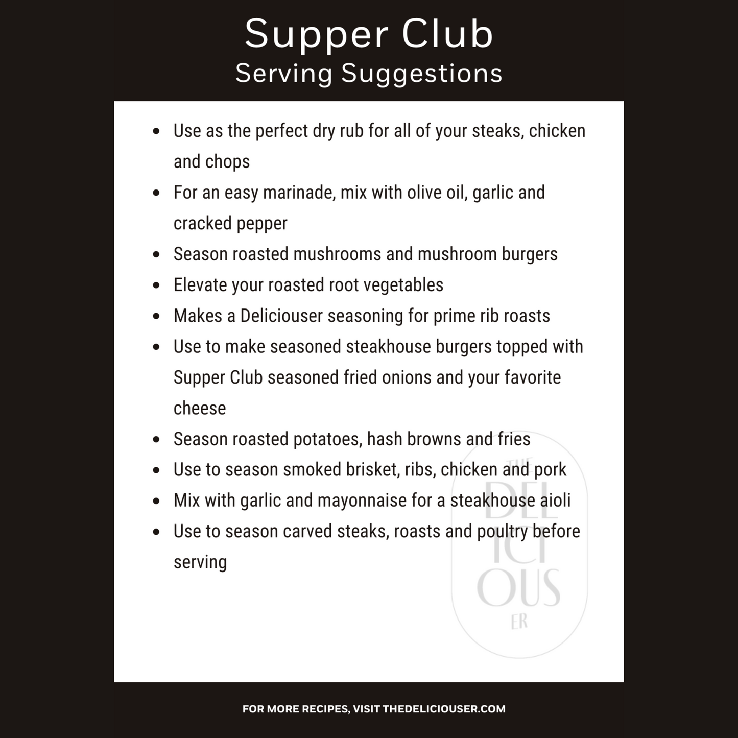 Supper Club - Perfect Steak Rub