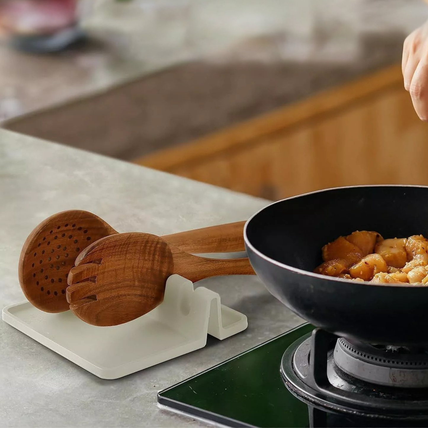 Silicone Utensil Rest - Gardenia