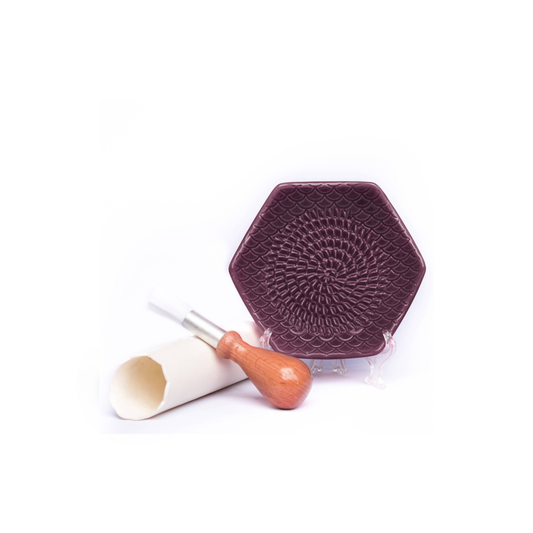 Ceramic Grater Set (3 Piece Set) - Eggplant