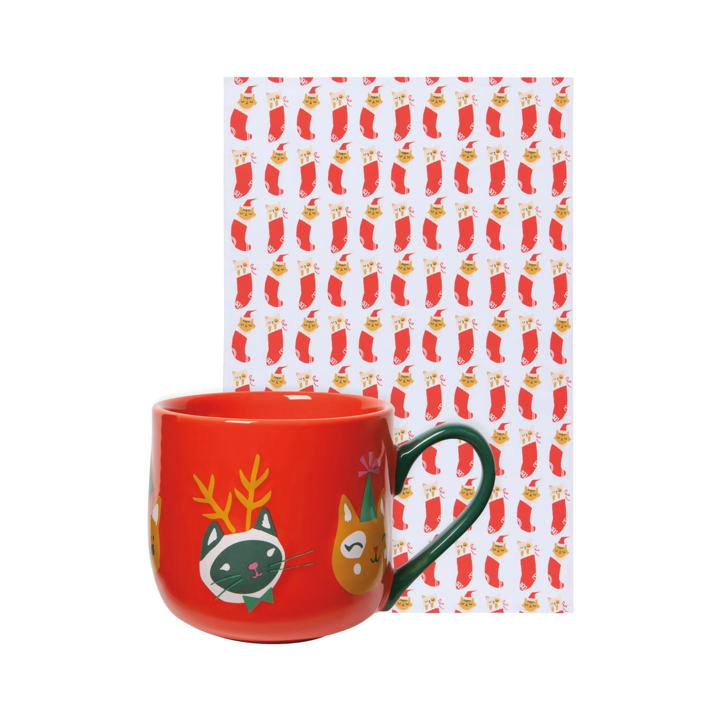 Mug & Dishtowel Set - Let it Meow