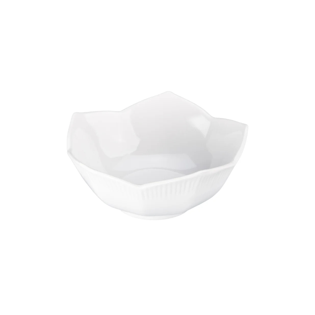 White ceramic bowl on a white background