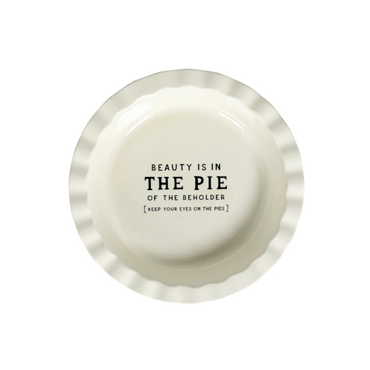 Stoneware Pie Dish - White