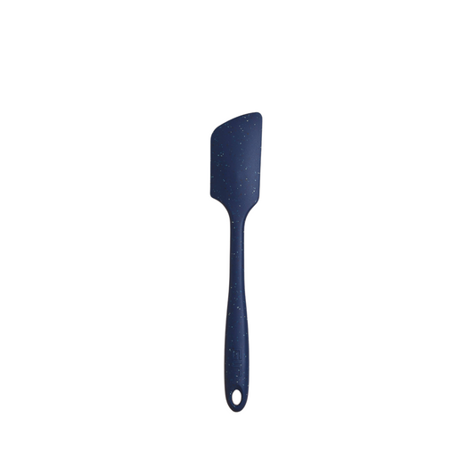This spatula is the ultimate kitchen tool. Lightweight but sturdy, non-slippery with a comfortable handle. A strong but flexible blade makes it easy to maneuver food, liquid, dry mixes, and wet batters. Suitable for containers of all sizes and uses: mixing bowls, jars, kitchen appliances, stovetop pots and pans. The platinum silicone is heat resistant up to 550°F and nonstick safe.