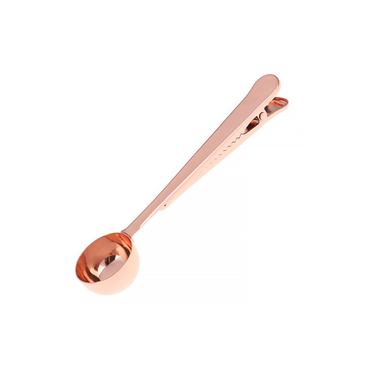 Stainless Steel Coffee Scoop with Bag Clip - Rose Gold