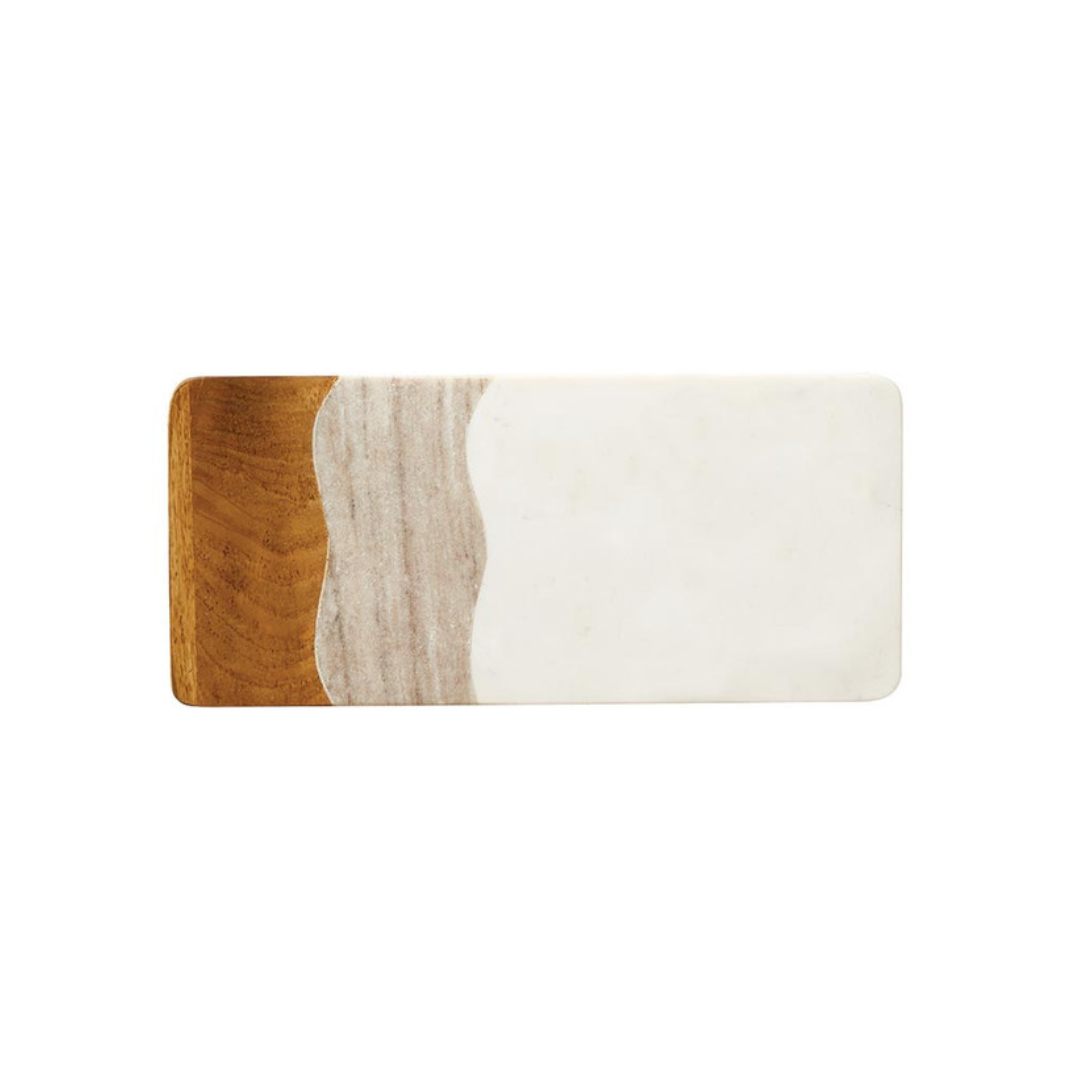 Face to Face Serving Board - Marble & Wood