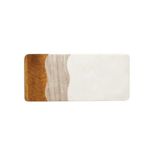 Face to Face Serving Board - Marble & Wood