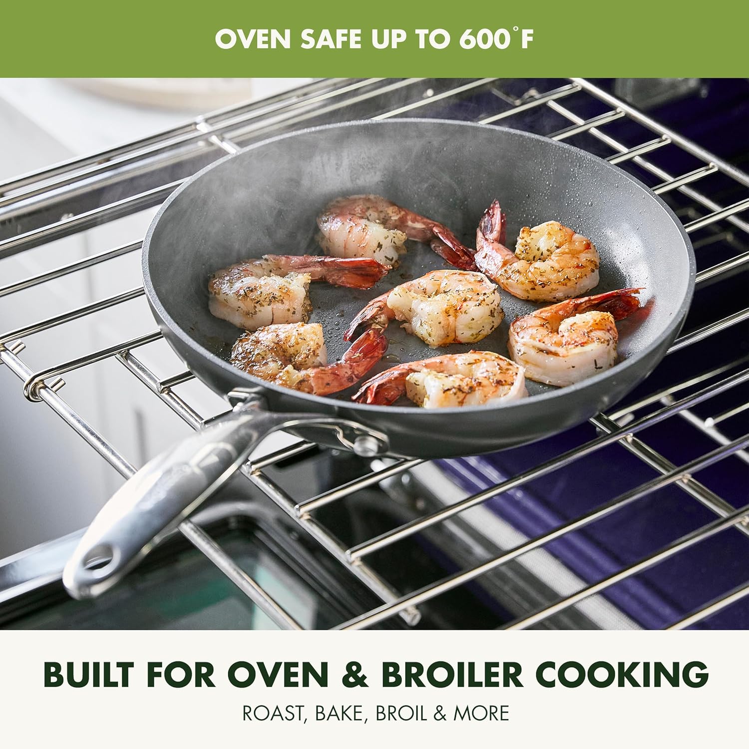 Sear, sauté, and sizzle your way to delicious with the Valencia Pro 10” Frypan—your everyday go-to for healthy, high-performance cooking. Made from ultra-durable hard anodized aluminum with a diamond-infused ceramic nonstick coating, this pan offers effortless food release without the need for oils or butters.