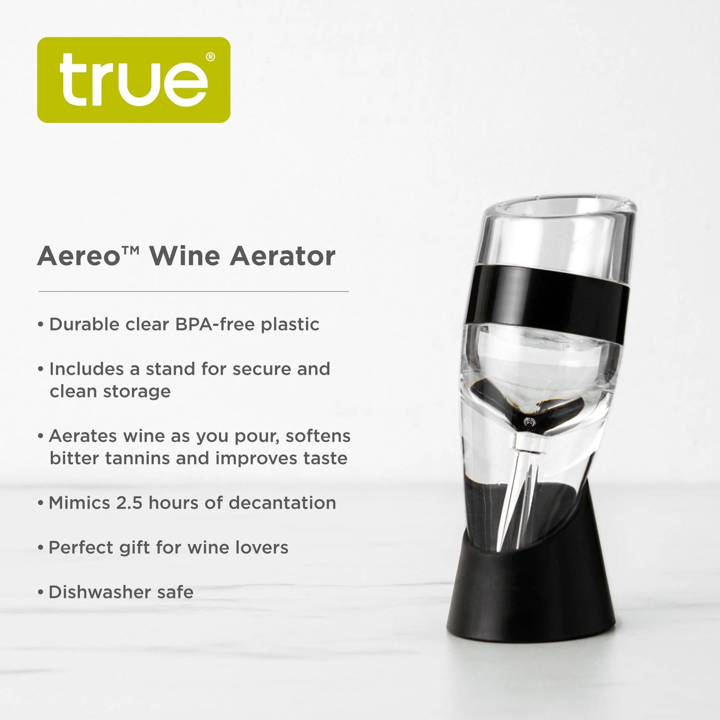 This innovative tool introduces air into your wine as you pour, enhancing the aroma, softening tannins, and creating a smoother, more balanced finish—no waiting required. It mimics the results of 2.5 hours of decanting, delivering full flavor right into your glass.