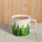 Woods Heritage Mug! Crafted from durable stoneware and styled with a classic enamel-inspired forest design