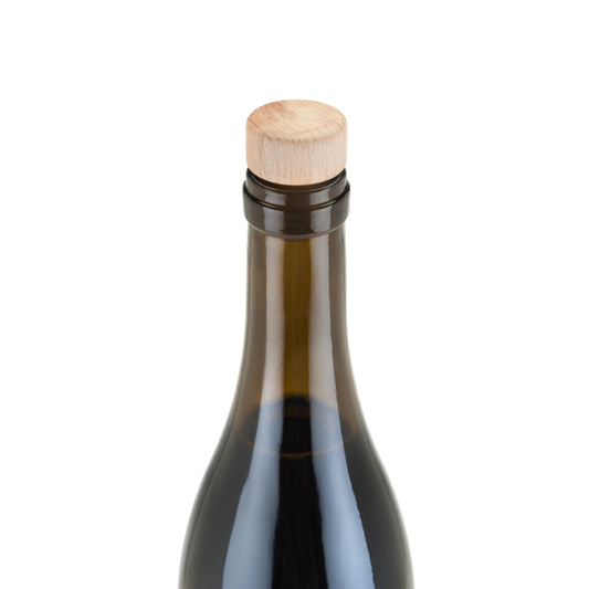 Wooden Bottle Stopper in bottle with white background