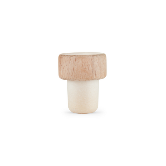 Woody, the simple, yet effective wooden cork stopper. Perfect for wines, olive oils, and low proof spirits. No more worrying about spills! Keep your drinks safely stored with Woody's trusty seal. And look great doing it! With an attractive, natural design, it's the perfect accessory for any kitchen or bar.