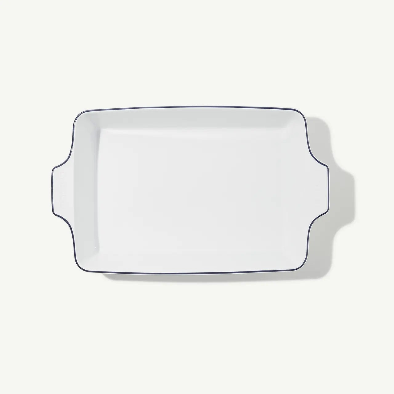 Rectangular Baking Dish - Navy Rim