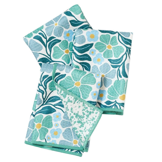 Mighty Mini Towel (Set of 3) Reversible - CC Linda Splatter: Menthe Green