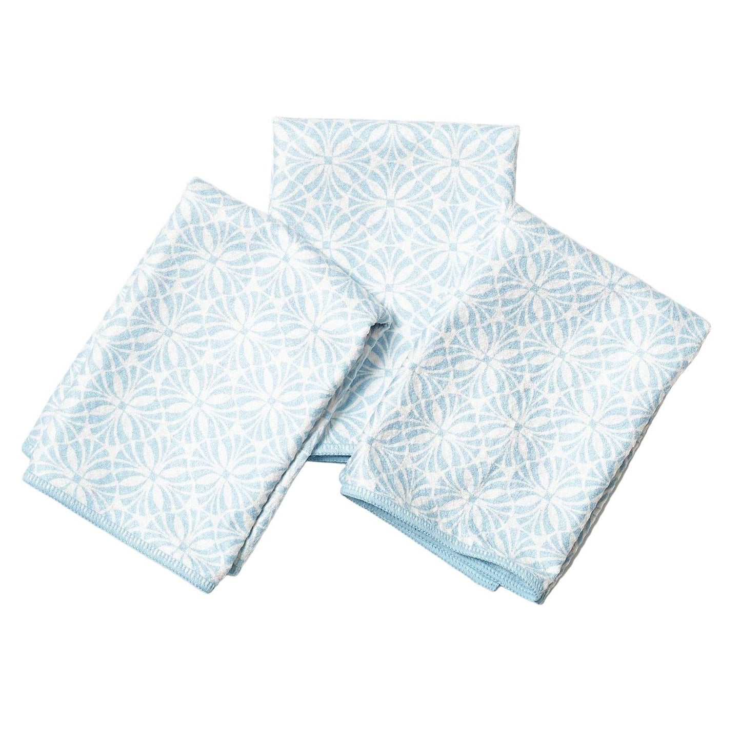 Mighty Mini Towel (Set of 3) Reversible - Cherry Blossom: Meadow Green