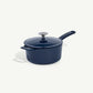 Enameled Cast Iron Saucepan - 2Qt Blue