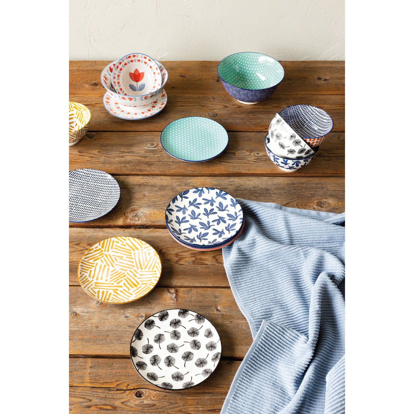 4 Inch Stamped Bowl - Ochre Lines