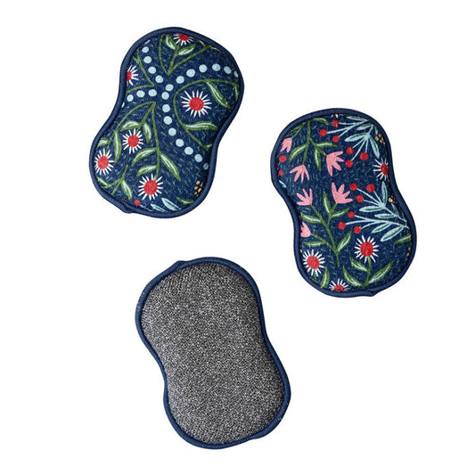 Reusable Sponges (Set of 3) - RJW Glitz: Navy