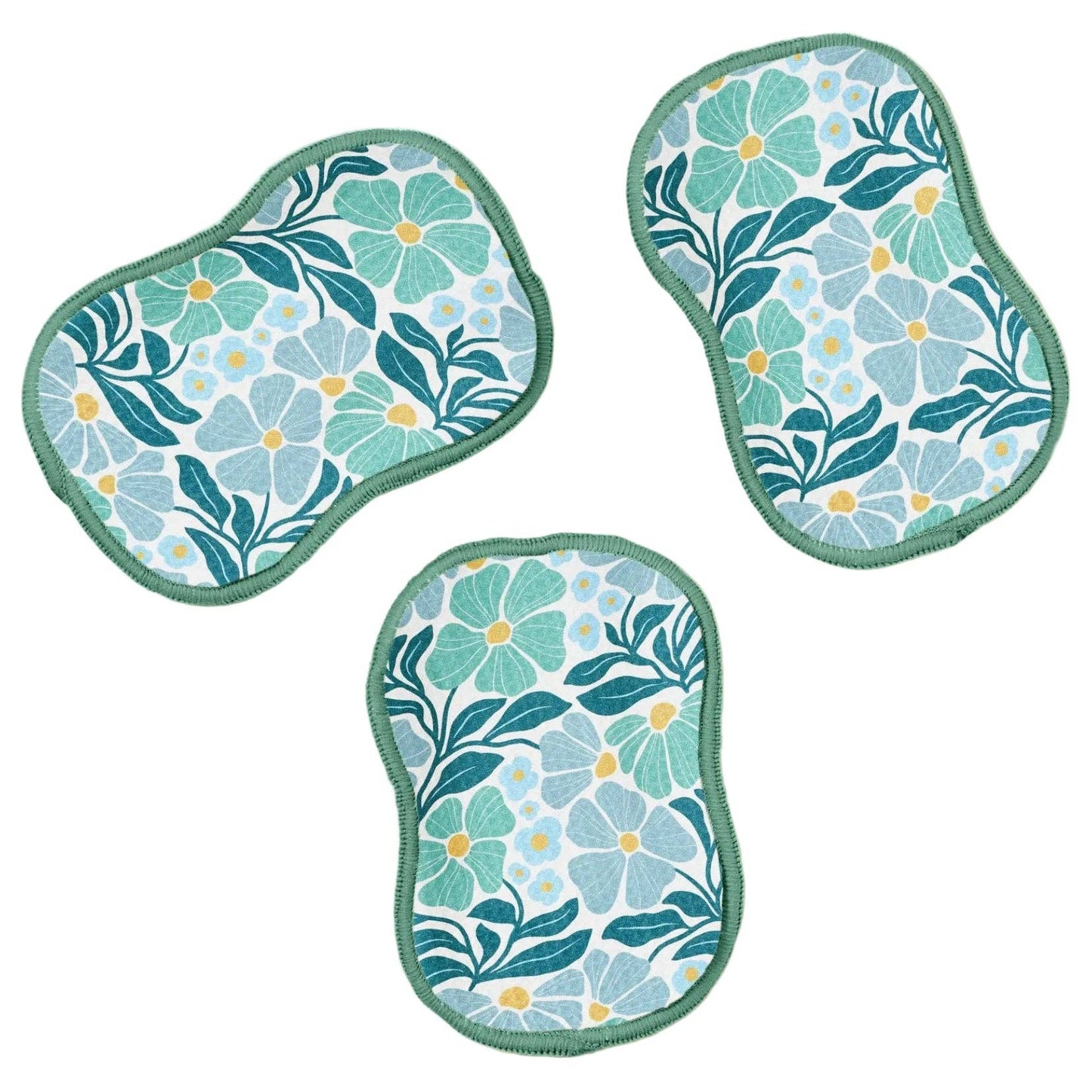 RE:usable Sponges (Set of 3) - CC Linda Splatter: Menthe Green
