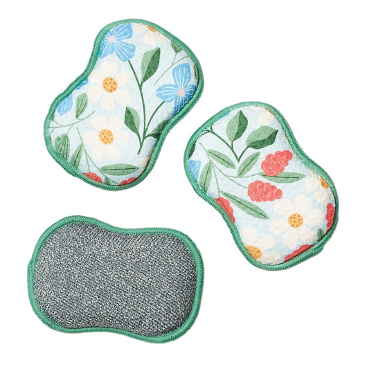 Reusable Sponges (Set of 3) - Garden Path: Water