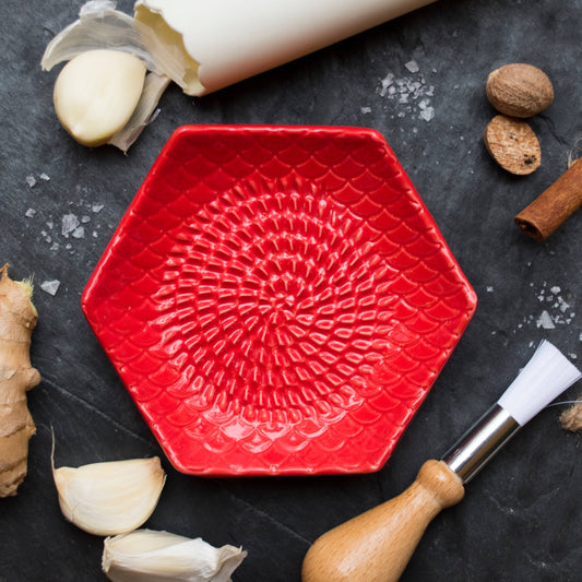 Ceramic Grater Set - Red- 3 Piece Set