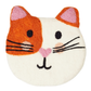 Wool Trivet - Cat: Orange