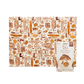 Bees wrap packaging with bread design on a white background