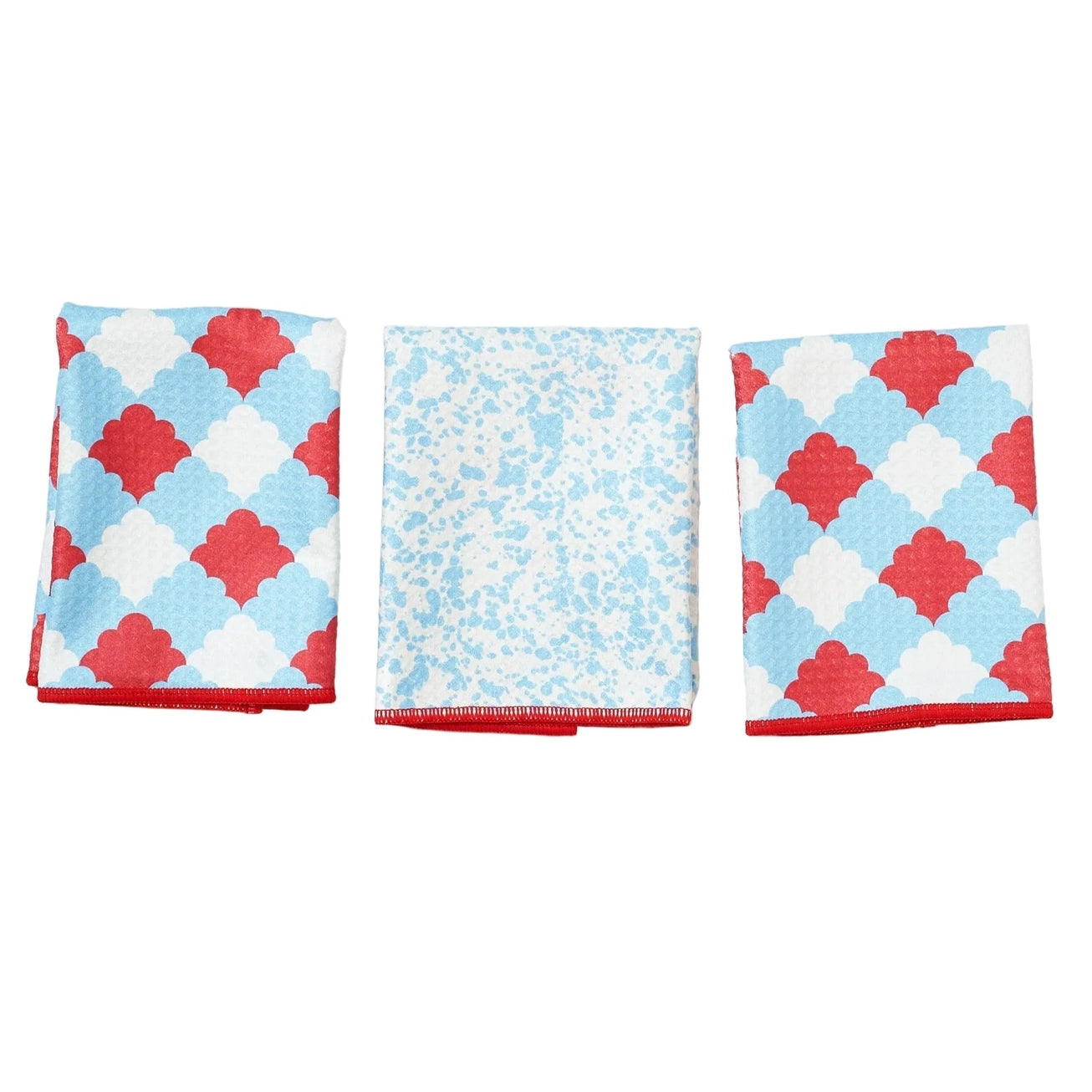 Mighty Mini Towels (Set of 3) Reversible - Maria Splatter: Sky Blue