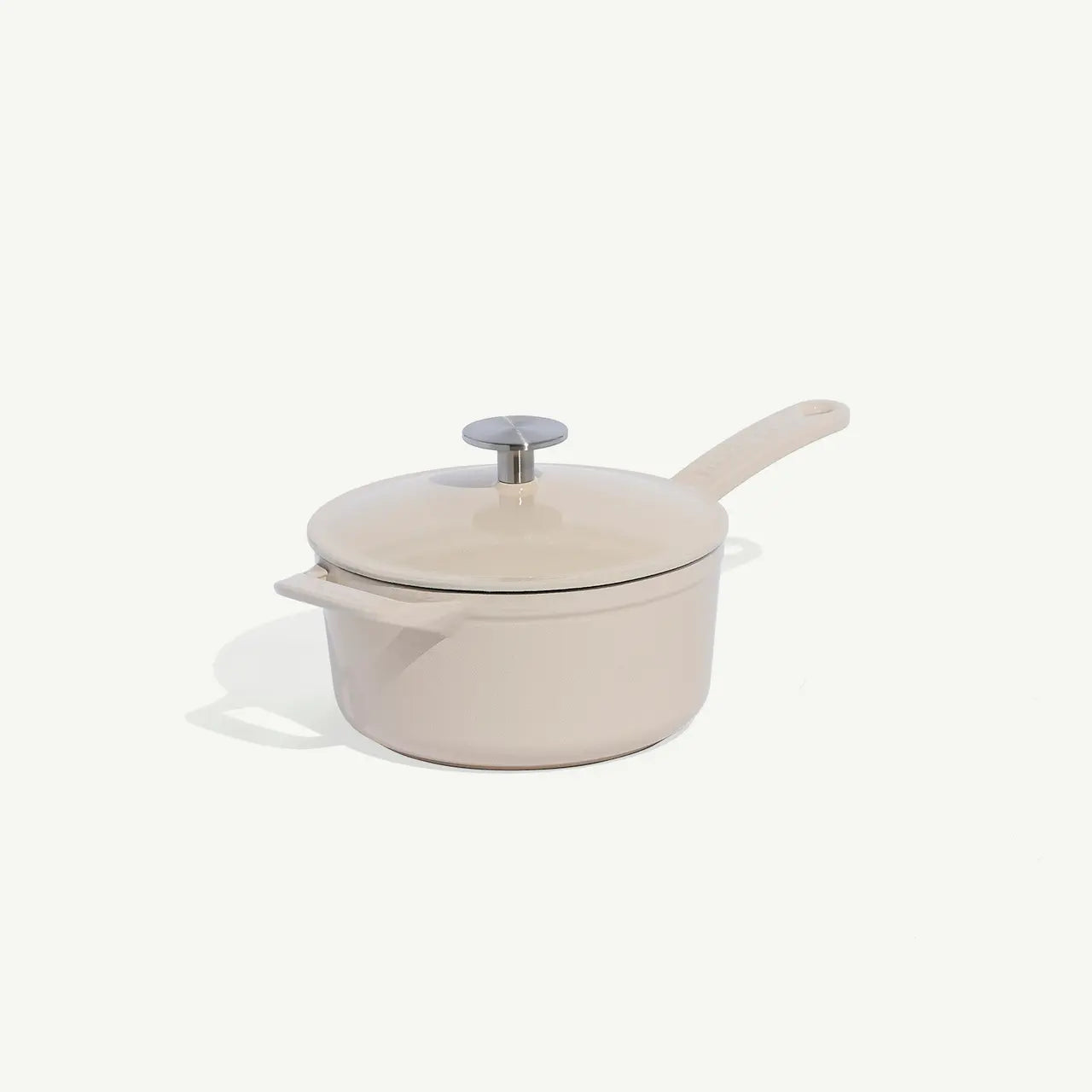 Enameled Cast Iron Saucepan - 2Qt Linen